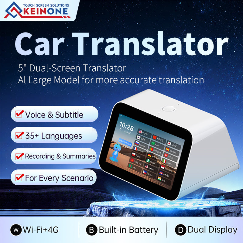 KEINONE 5.0-Inch Dual-Screen Translator 2.0 | AI-Powered Real-Time Translation | Multilingual Business & Office Interpreter