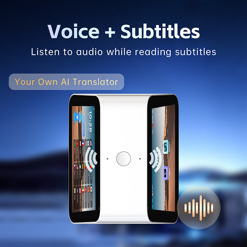 KEINONE 5.0-Inch Dual-Screen Translator 2.0 | AI-Powered Real-Time Translation | Multilingual Business & Office Interpreter