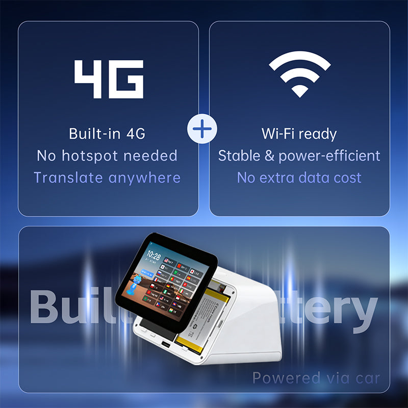 KEINONE 5.0-Inch Dual-Screen Translator 2.0 | AI-Powered Real-Time Translation | Multilingual Business & Office Interpreter