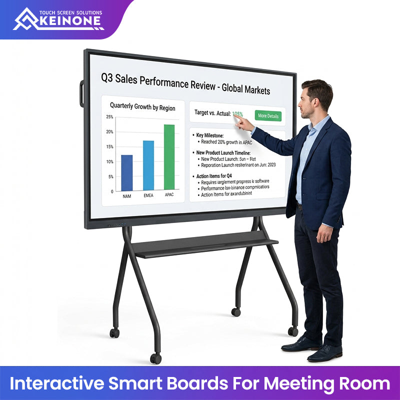 KEINONE 86-Inch Conference Interactive Panel, Teaching All-in-One Display, Interactive Whiteboard, 4K Touchscreen Large Display
