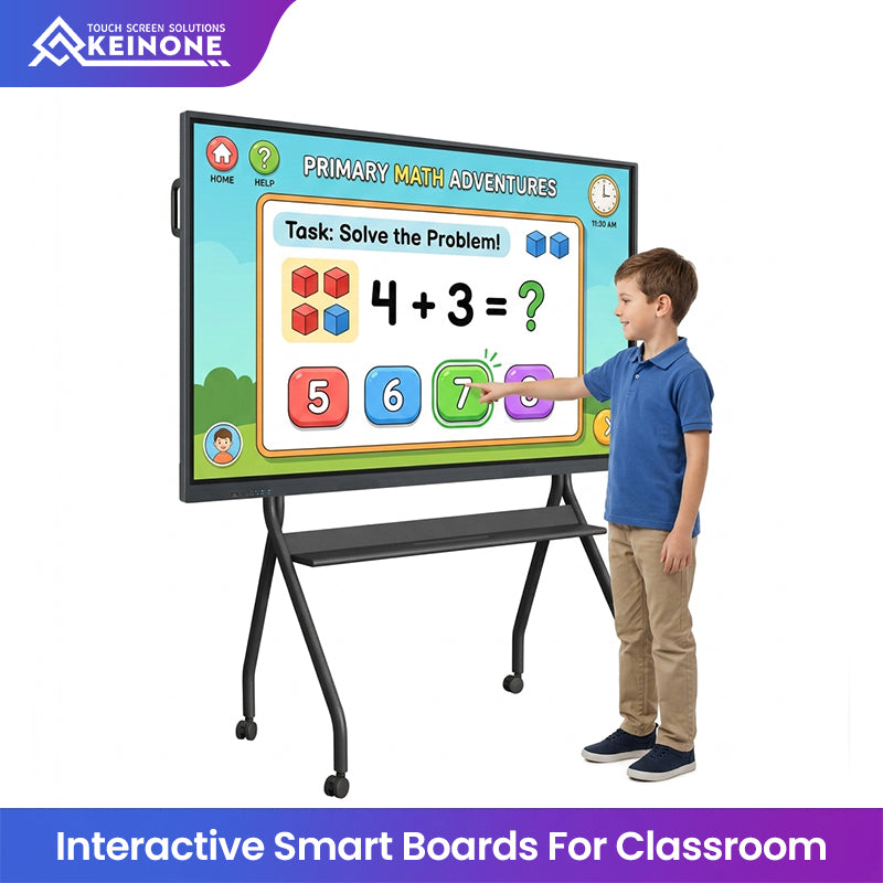 All-in-One Multimedia untuk Pembelajaran, Papan Tulis Digital Interaktif Layar Sentuh untuk TK, Smart Conference Panel & TV 65 Inci