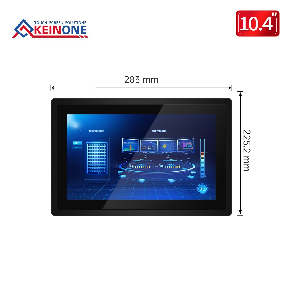 Keinone 10.4 inci  PC industri kapasitif (panel aluminium dengan bezel)